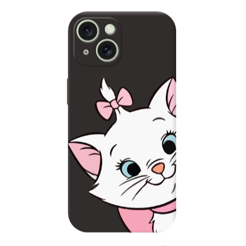 Apple iPhone 15 I am here Black Colored Silicone TPU Θήκη