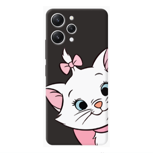 Xiaomi Redmi 12 I am here Black Colored Silicone TPU Θήκη