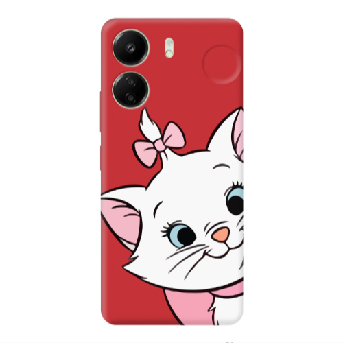Xiaomi Redmi 13C I am here Red Colored Silicone TPU Θήκη