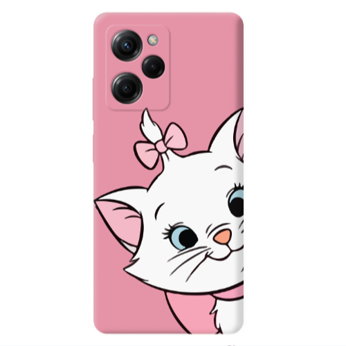 Xiaomi Poco X5 Pro I am here Pink Colored Silicone TPU Θήκη