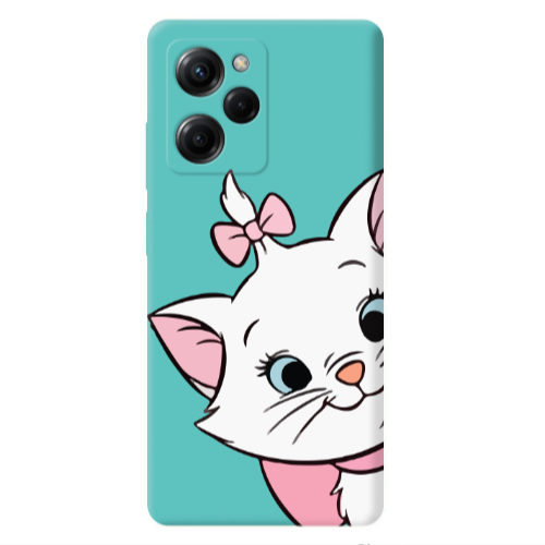 Xiaomi Poco X5 Pro I am here Turquoise Colored Silicone TPU Θήκη