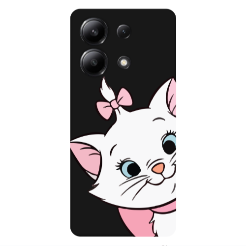 Xiaomi Redmi Note 13 4G I am here Black Colored Silicone TPU Θήκη