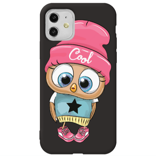 Apple iPhone 11  Cool Star Black Colored Silicone TPU Θήκη