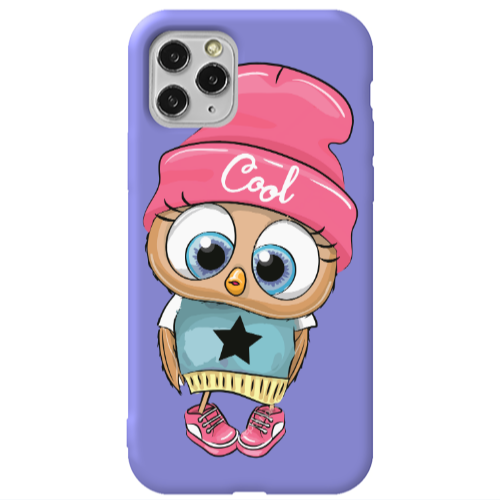 Apple iPhone 11 Pro Cool Star Purple Colored Silicone TPU Θήκη