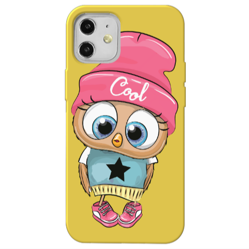 Apple iPhone 12 Cool Star Yellow Colored Silicone TPU Θήκη