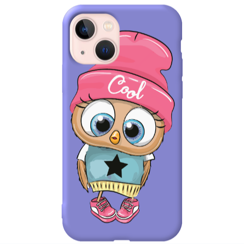 Apple iPhone 13 Cool Star Purple Colored Silicone TPU Θήκη