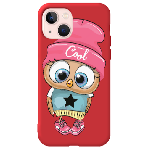 Apple iPhone 13 Cool Star Red Colored Silicone TPU Θήκη