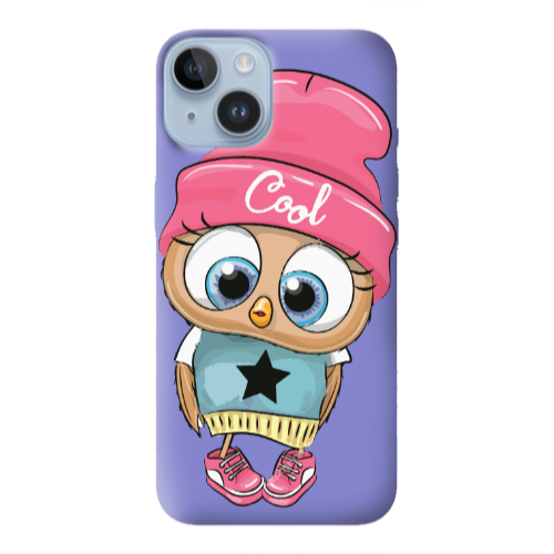 Apple iPhone 14  Cool Star Purple Colored Silicone TPU Θήκη