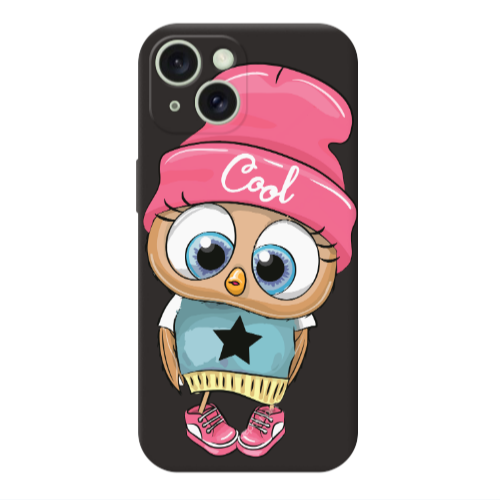 Apple iPhone 15 Cool Star Black Colored Silicone TPU Θήκη