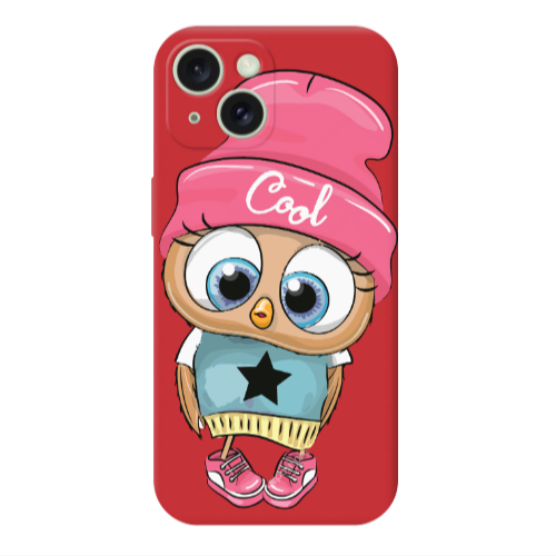 Apple iPhone 15 Cool Star Red Colored Silicone TPU Θήκη