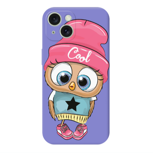 Apple iPhone 15 Plus Cool Star Purple Colored Silicone TPU Θήκη