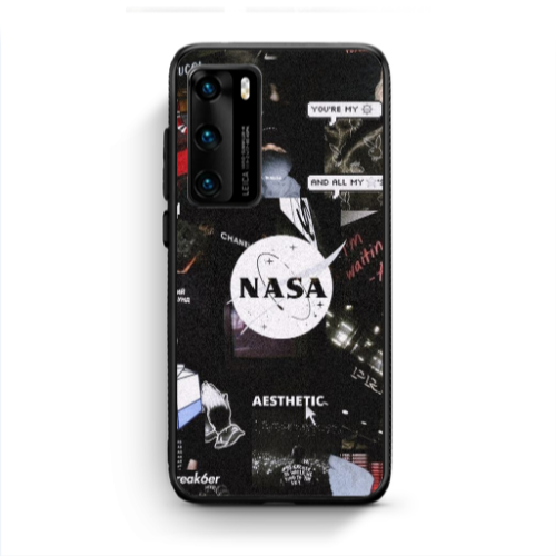 Huawei P40 Heartbreak Black Glossy Θήκη