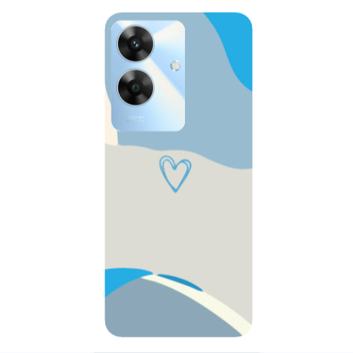Realme Note 60 Mini Heart Transparent Silicone TPU Θήκη