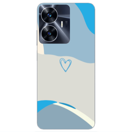 Realme Note 50 Mini Heart Transparent Silicone TPU Θήκη