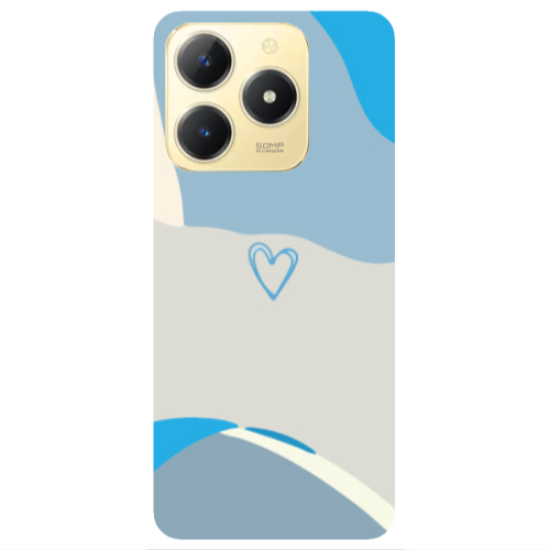 Realme C61 Mini Heart Transparent Silicone TPU Θήκη