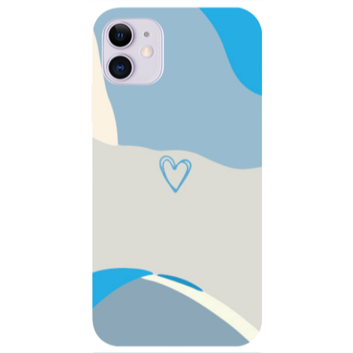 Apple iPhone 11  Mini Heart Transparent Silicone TPU Θήκη