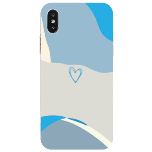 Apple iPhone X Mini Heart Transparent Silicone TPU Θήκη