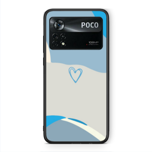 Xiaomi Poco X4 Pro Mini Heart Black Glossy Θήκη