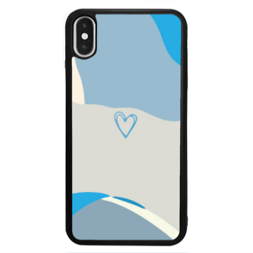 Apple iPhone Xs Max Mini Heart Black Glossy Θήκη