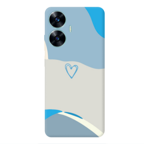 Realme C55 Mini Heart Transparent Silicone TPU Θήκη