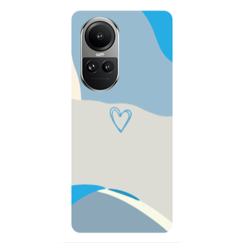 Oppo Reno10 5G Mini Heart Transparent Silicone TPU Θήκη