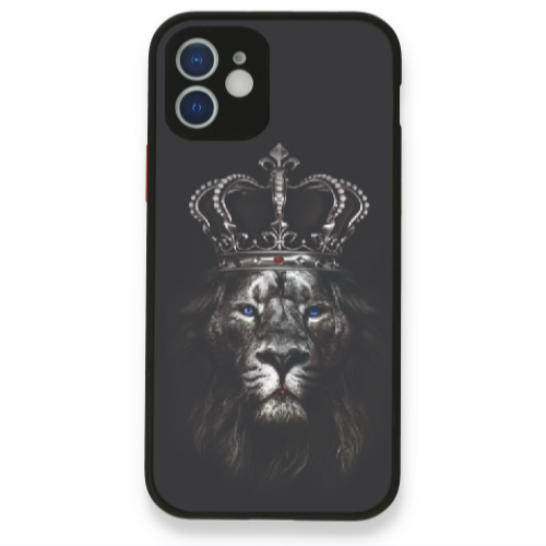 Apple iPhone 12 Lion King Black Glossy Θήκη