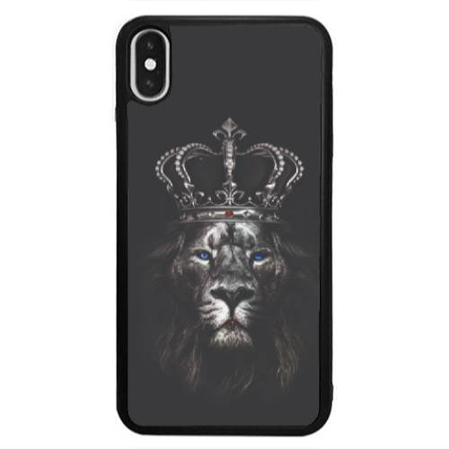 Apple iPhone Xs Max Lion King Black Glossy Θήκη