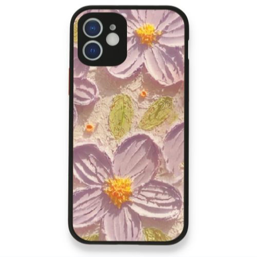 Apple iPhone 12 Daisy picture Black Glossy Θήκη