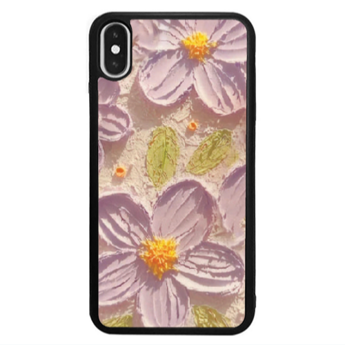 Apple iPhone X Daisy picture Black Glossy Θήκη