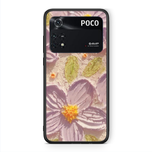 Xiaomi Poco M4 Pro 4G Daisy picture Black Glossy Θήκη