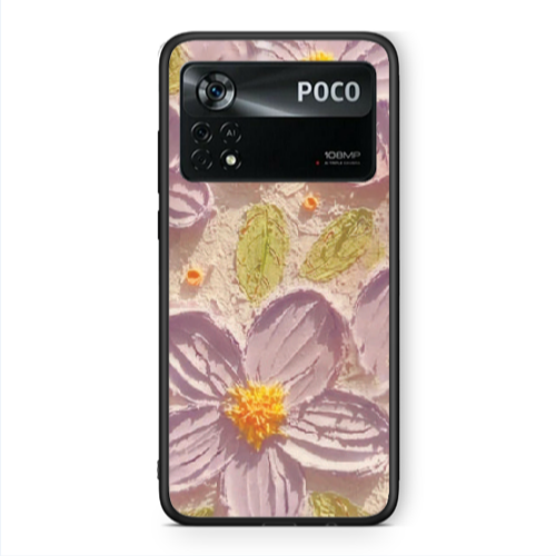 Xiaomi Poco X4 Pro Daisy picture Black Glossy Θήκη