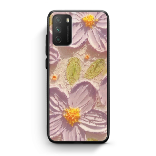 Xiaomi Poco M3 Daisy picture Black Glossy Θήκη