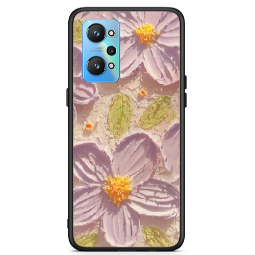 Realme Gt Neo 2 Daisy picture Black Glossy Θήκη