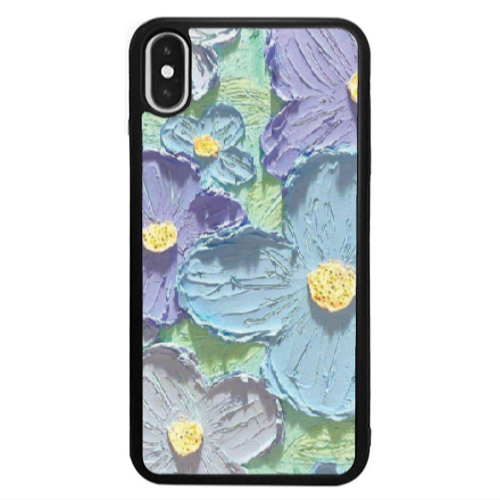 Apple iPhone X Daisy picture 2 Black Glossy Θήκη