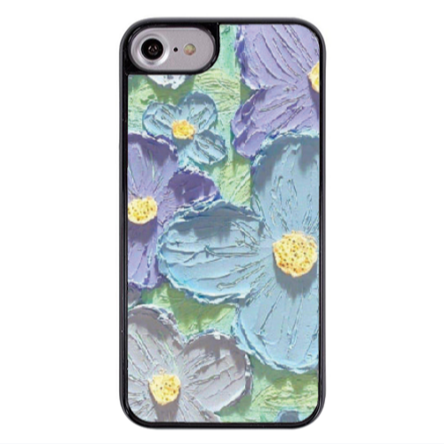 Apple iPhone 7 Daisy picture 2 Black Glossy Θήκη
