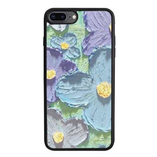 Apple iPhone 7 Plus Daisy picture 2 Black Glossy Θήκη