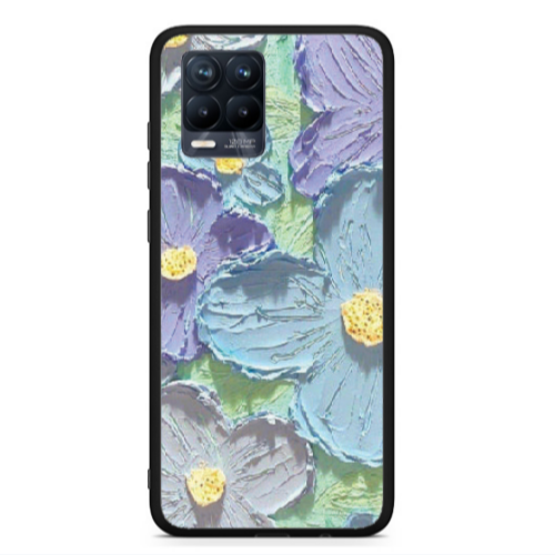 Realme 8  Daisy picture 2 Black Glossy Θήκη