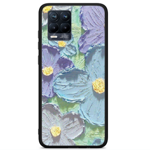 Realme 8 i Daisy picture 2 Black Glossy Θήκη