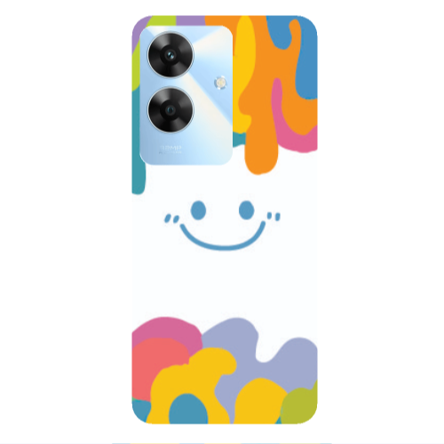 Realme Note 60 Oil Paint Smile Transparent Silicone TPU Θήκη
