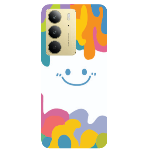 Realme C 75 Oil Paint Smile Transparent Silicone TPU Θήκη