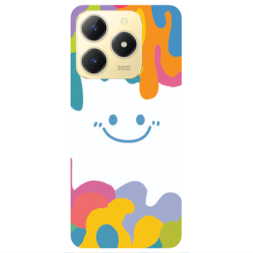 Realme C61 Oil Paint Smile Transparent Silicone TPU Θήκη
