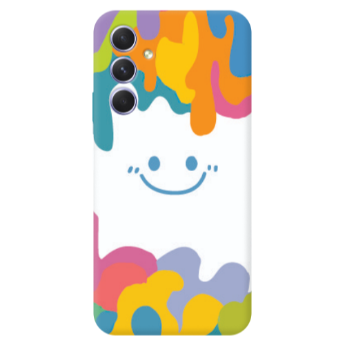 Samsung A56 Oil Paint Smile Transparent Silicone TPU Θήκη