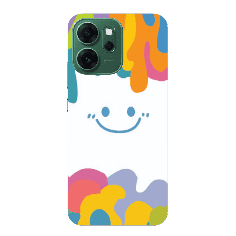 Oppo 14 F Oil Paint Smile Transparent Silicone TPU Θήκη