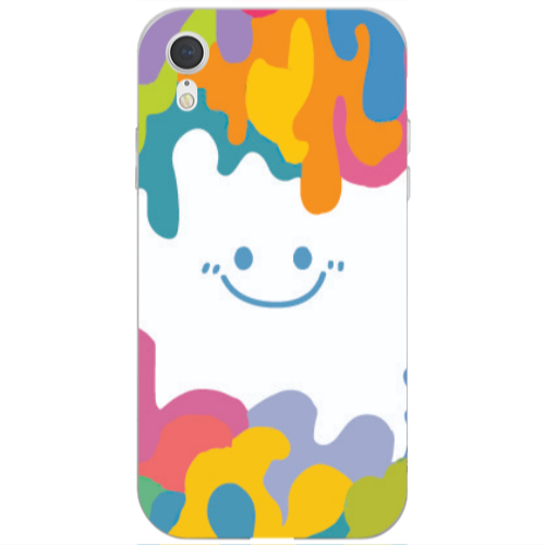 Apple iPhone Xr Oil Paint Smile Transparent Silicone TPU Θήκη