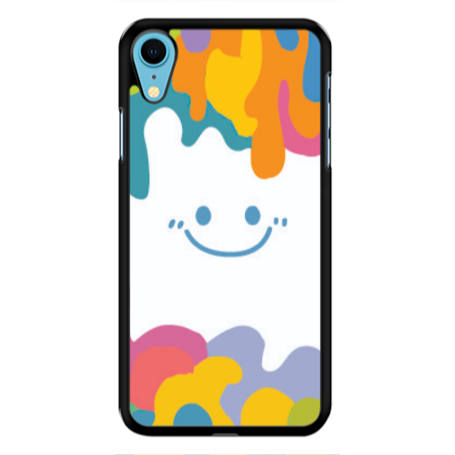 Apple iPhone Xr Oil Paint Smile Black Glossy Θήκη