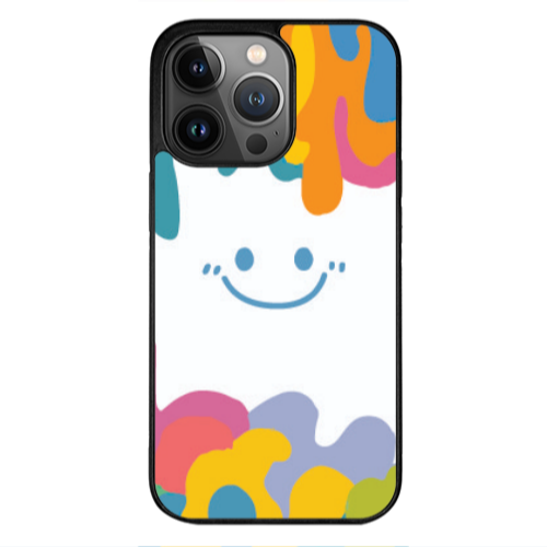 Apple iPhone 13 Pro Max Oil Paint Smile Black Glossy Θήκη