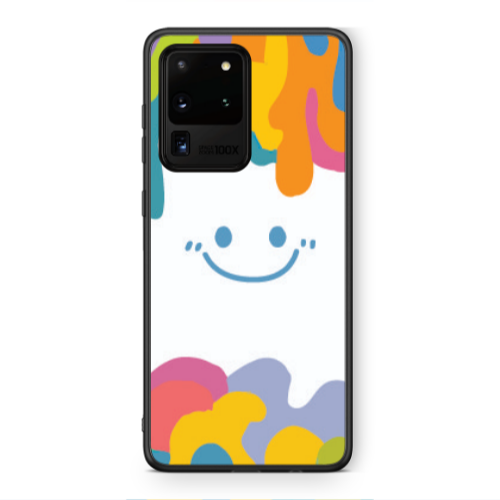 Samsung S20 Ultra Oil Paint Smile Black Glossy Θήκη