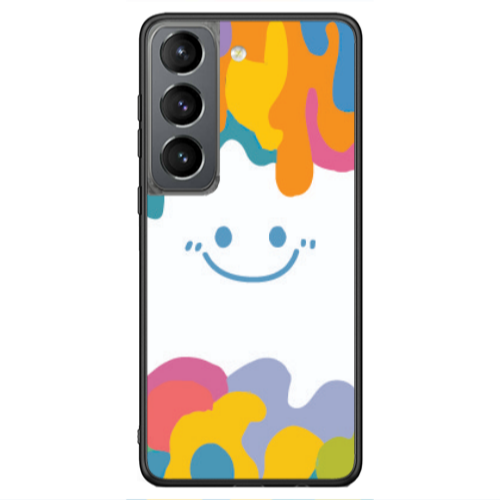 Samsung S21 Ultra Oil Paint Smile Black Glossy Θήκη