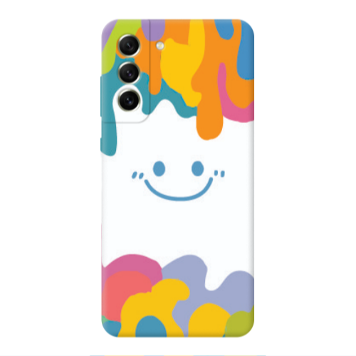 Samsung S22 Oil Paint Smile Transparent Silicone TPU Θήκη