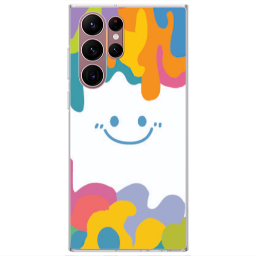 Samsung S22 Ultra Oil Paint Smile Transparent Silicone TPU Θήκη